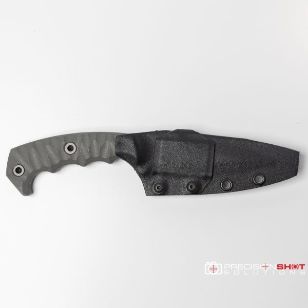 HFB 4" Humint Dagger, Charcoal gray in kydex sheath