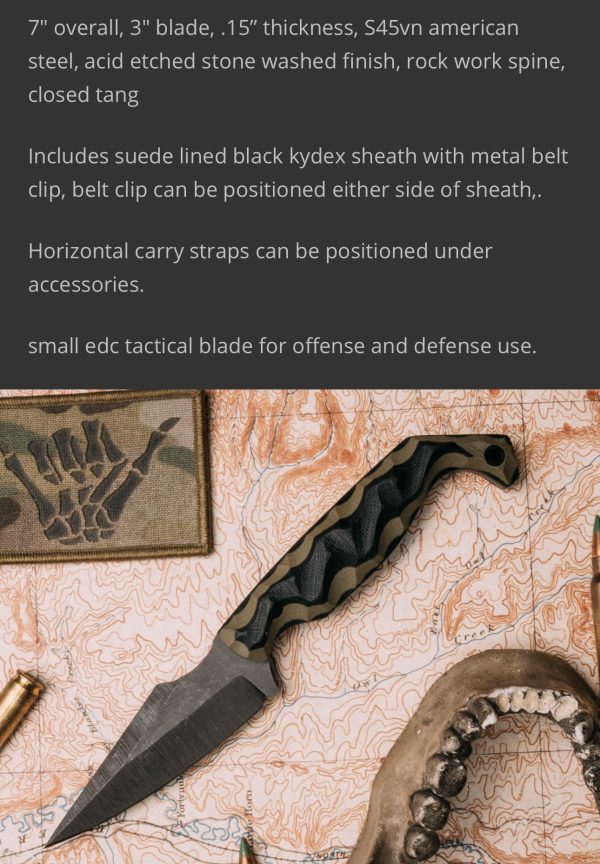 Half Face Blades Gulo Gulo, black and OD green G10, carbon fiber pins, Chaos grip - Image 10