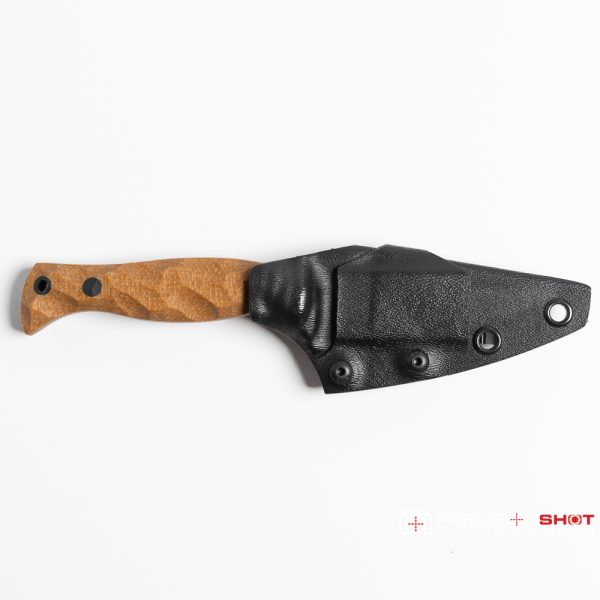 Half Face Blades Gulo Gulo, Castille Jute Micarta, carbon fiber pins, Chaos grip - Image 2