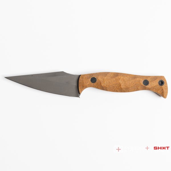Half Face Blades Gulo Gulo, Castille Jute Micarta, carbon fiber pins, Chaos grip - Image 5