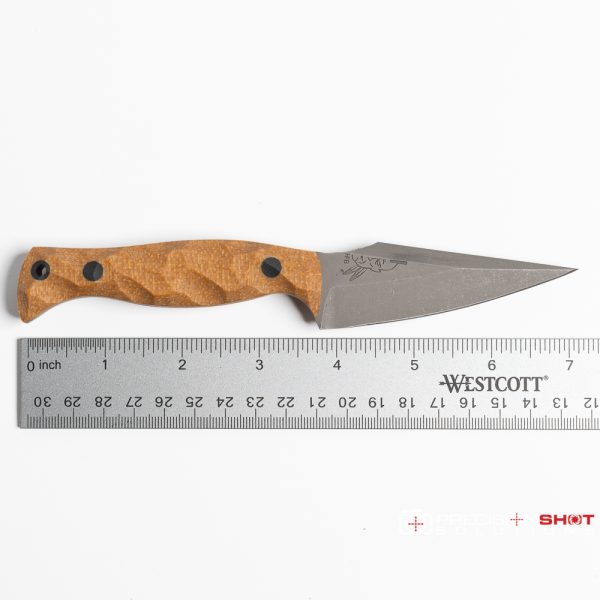 Half Face Blades Gulo Gulo, Castille Jute Micarta, carbon fiber pins, Chaos grip - Image 8