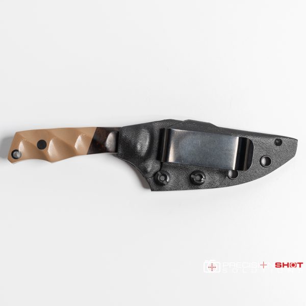 Half Face Blades Pac-man, Ironwood/Coyote G10, Carbon Fiber Pins - Image 2