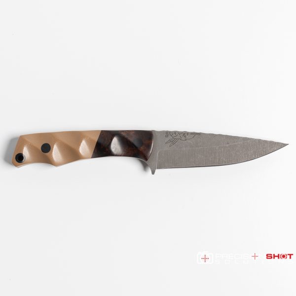 Half Face Blades Pac-man, Ironwood/Coyote G10, Carbon Fiber Pins - Image 4