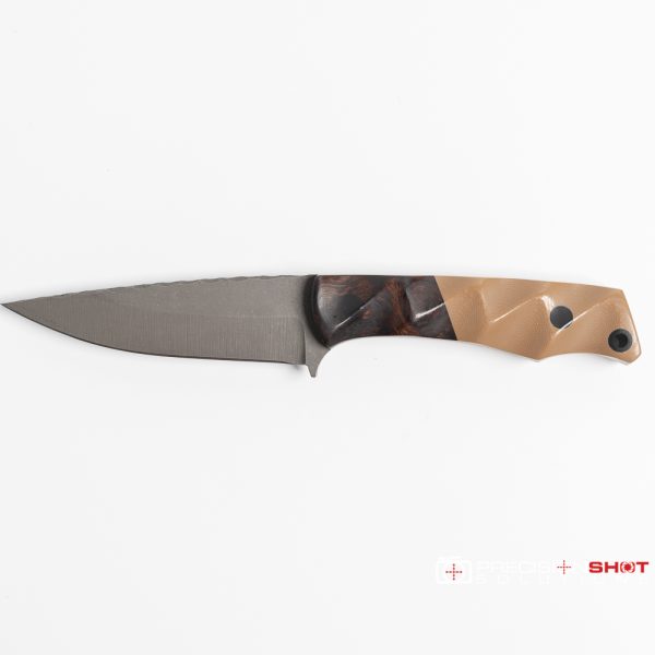 Half Face Blades Pac-man, Ironwood/Coyote G10, Carbon Fiber Pins - Image 5