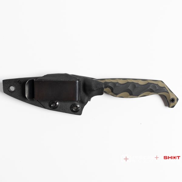 Half Face Blades Gulo Gulo, black and OD green G10, carbon fiber pins, Chaos grip - Image 3