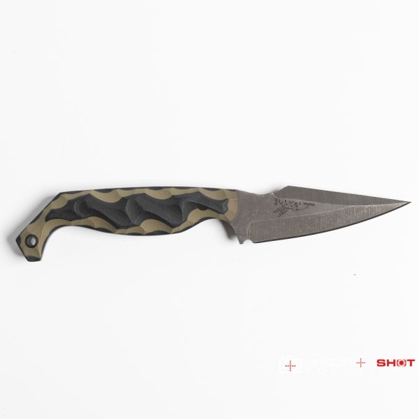 Half Face Blades Gulo Gulo, black and OD green G10, carbon fiber pins, Chaos grip - Image 4