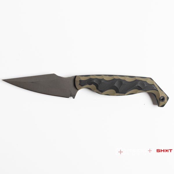 Half Face Blades Gulo Gulo, black and OD green G10, carbon fiber pins, Chaos grip - Image 5