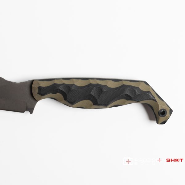 Half Face Blades Gulo Gulo, black and OD green G10, carbon fiber pins, Chaos grip - Image 7