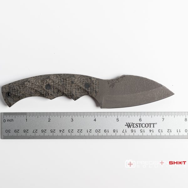 Half Face Blades Nug, Black Burlap Micarta, Carbon Fiber Pins, Numbered First Run #4! - Image 10