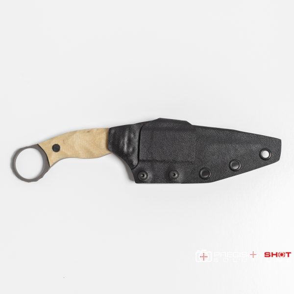 Half Face Blades Ringed Tac Tanto, Raw Jute Micarta - Image 2