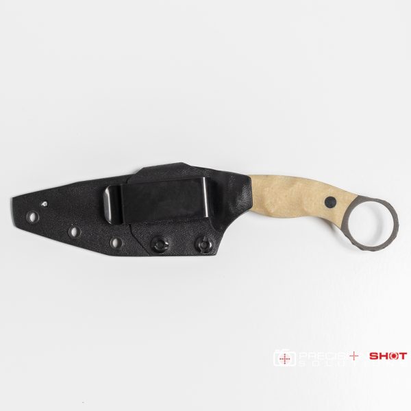 Half Face Blades Ringed Tac Tanto, Raw Jute Micarta - Image 3