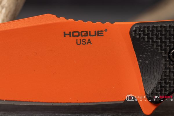 Hogue Knives Extrak fixed blade knife, Hunter Orange Cerakote, Black G10 - Image 16