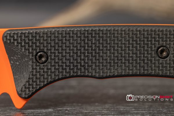 Hogue Knives Extrak fixed blade knife, Hunter Orange Cerakote, Black G10 - Image 17