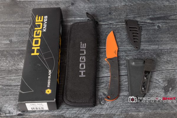 Hogue Knives Extrak fixed blade knife, Hunter Orange Cerakote, Black G10 - Image 19