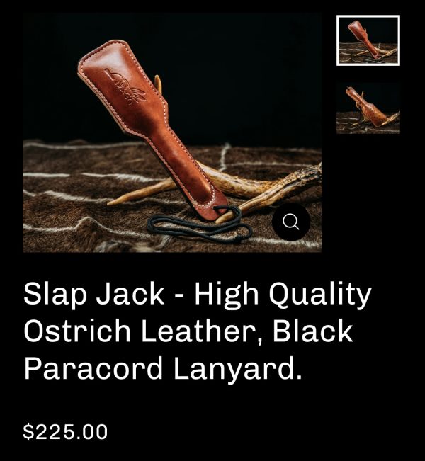 Half Face Blades Slapjack, Ostrich leather - Image 6