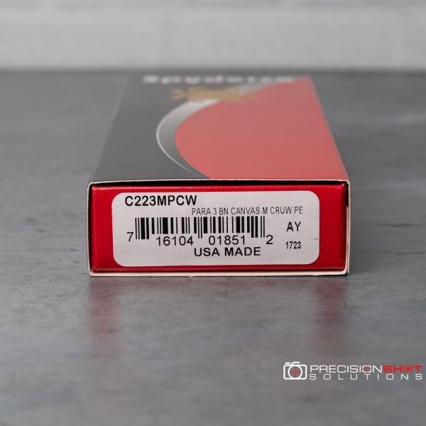 Spyderco Para 3 Brown Canvas Micarta CRU-WEAR, C223MPCW - Image 3