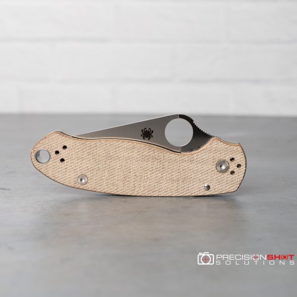 Spyderco Para 3 Brown Canvas Micarta CRU-WEAR, C223MPCW - Image 5