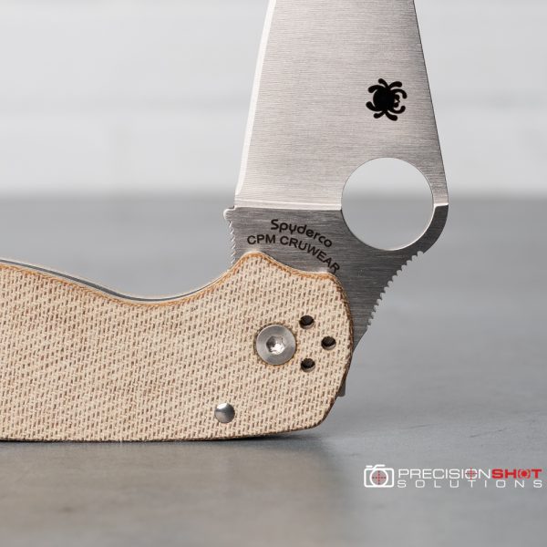 Spyderco Para 3 Brown Canvas Micarta CRU-WEAR, C223MPCW - Image 8
