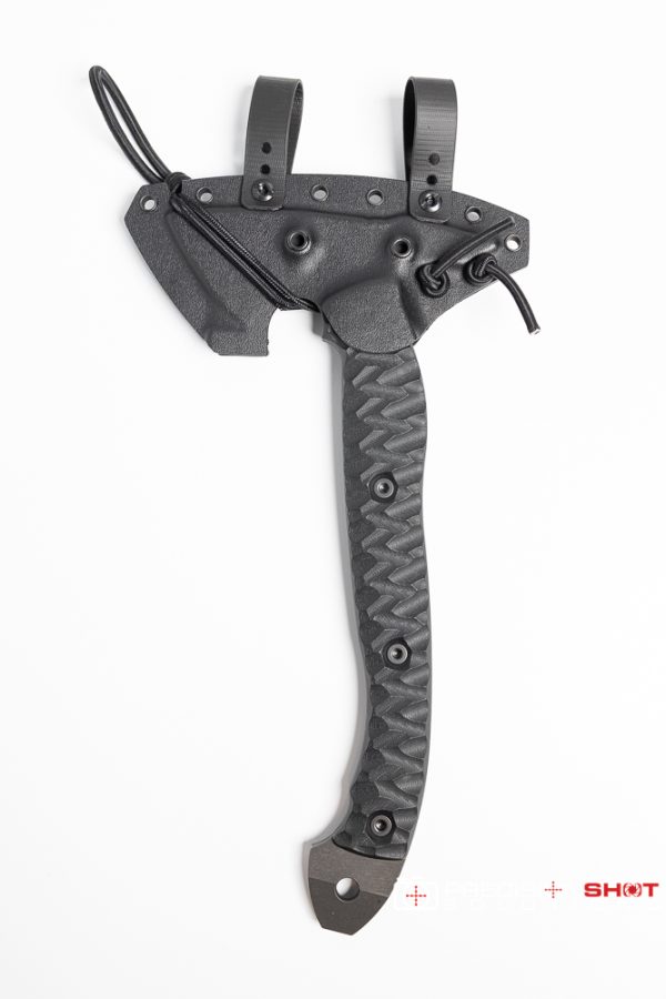 Half Face Blades Bleeding Heart Hawk, Black G10, chaos grip, Allen bolts - Image 2