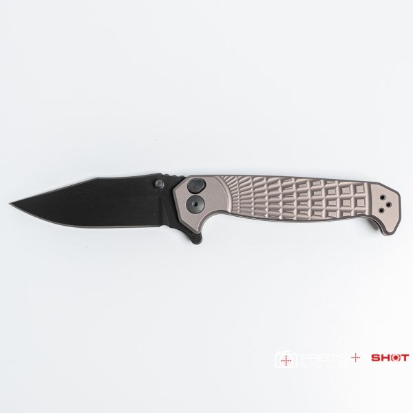 Half Face Blades Crow Folder, Anodized Gray Handle - Image 6