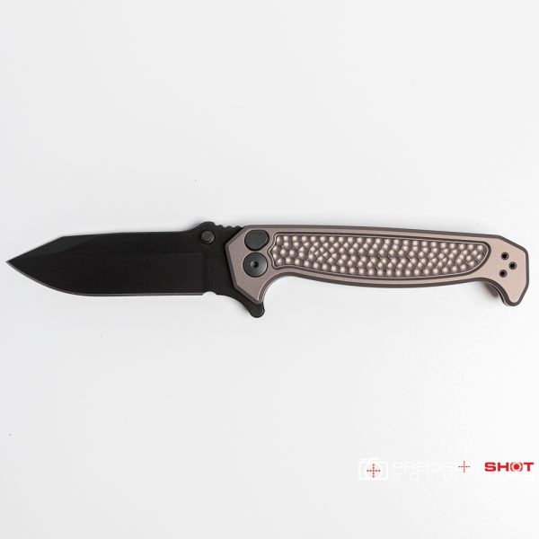 Half Face Blades Disaster Folder, Anodized Gray Aluminum Handle - Image 6