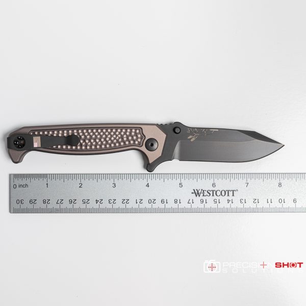 Half Face Blades Disaster Folder, Anodized Gray Aluminum Handle - Image 7