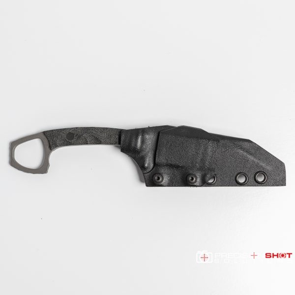 Half Face Blades SHPOS, black canvas micarta, carbon fiber pins - Image 2