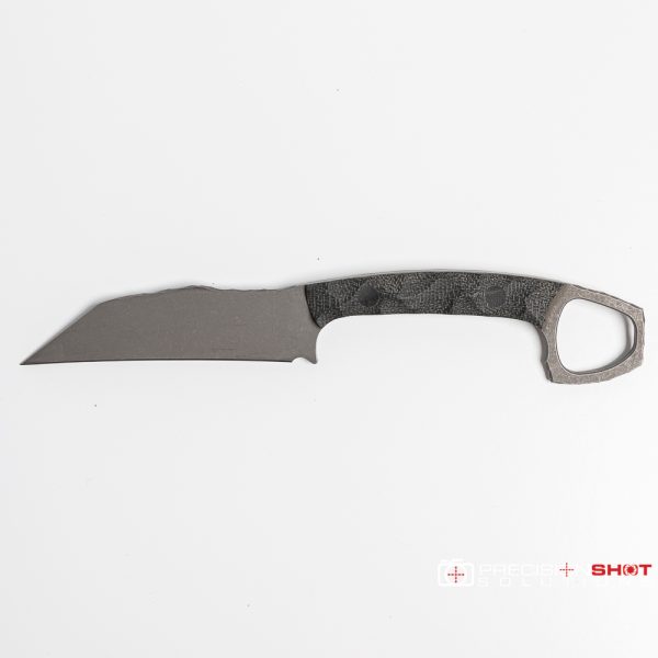 Half Face Blades SHPOS, black canvas micarta, carbon fiber pins - Image 5