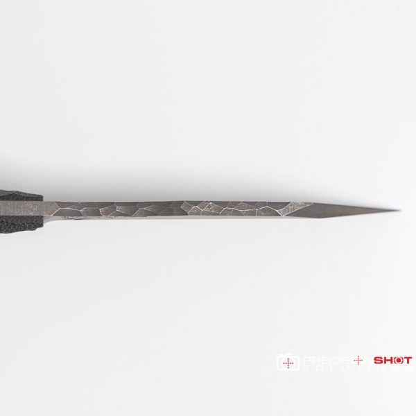 Half Face Blades SHPOS, black canvas micarta, carbon fiber pins - Image 6