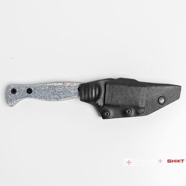 Half Face Blades Modified Tanto Congressman, Ghost Carbon and Burlap, Carbon fiber pins - Image 2