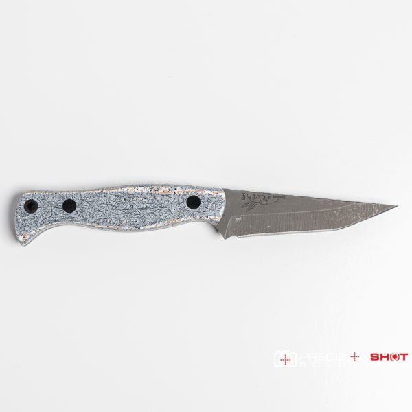 Half Face Blades Modified Tanto Congressman, Ghost Carbon and Burlap, Carbon fiber pins - Image 4