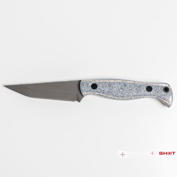 Half Face Blades Modified Tanto Congressman, Ghost Carbon and Burlap, Carbon fiber pins - Image 5