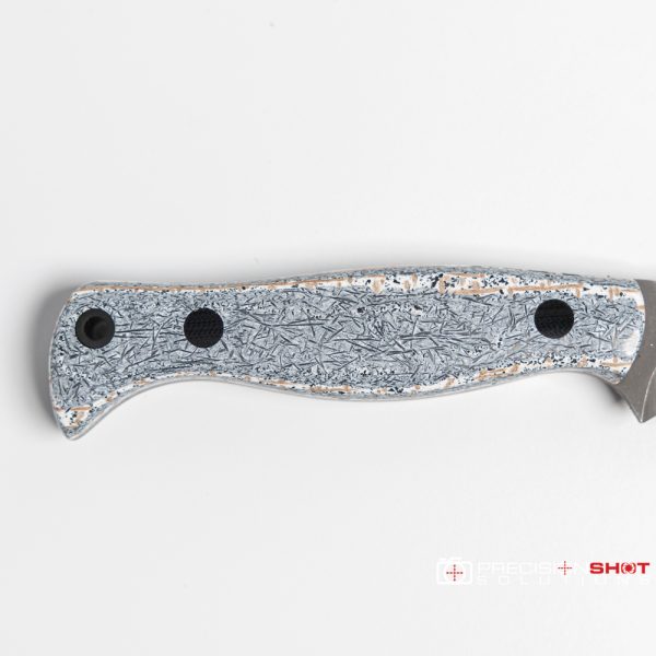 Half Face Blades Modified Tanto Congressman, Ghost Carbon and Burlap, Carbon fiber pins - Image 7