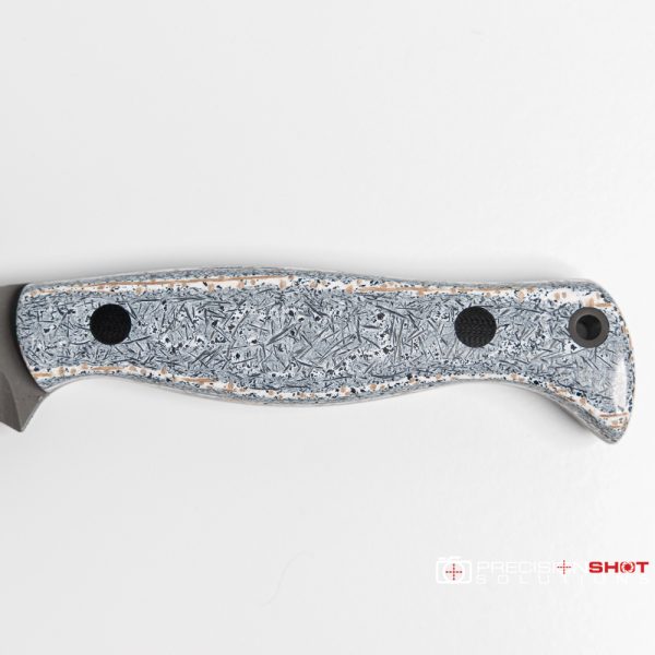 Half Face Blades Modified Tanto Congressman, Ghost Carbon and Burlap, Carbon fiber pins - Image 8