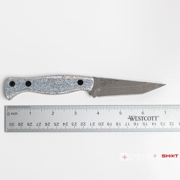 Half Face Blades Modified Tanto Congressman, Ghost Carbon and Burlap, Carbon fiber pins - Image 9