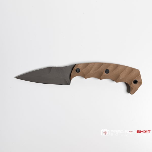 Half Face Blades Humint 3", Coyote G10, Carbon fiber pins - Image 5