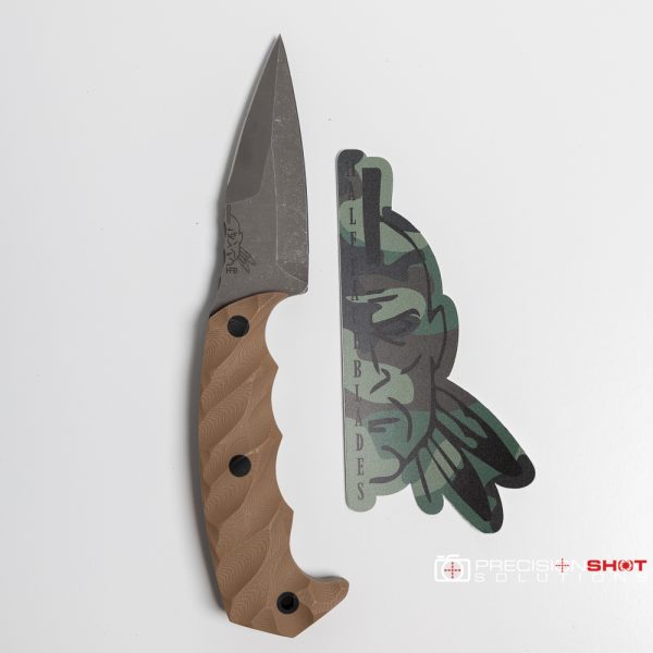 Half Face Blades Humint 3", Coyote G10, Carbon fiber pins - Image 8