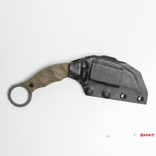Half Face Blades Karambito, OD green G10, carbon fiber pins - Image 2