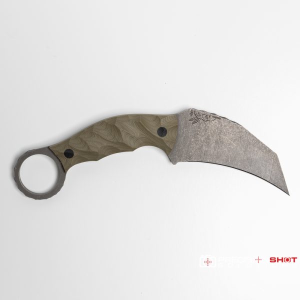 Half Face Blades Karambito, OD green G10, carbon fiber pins - Image 4