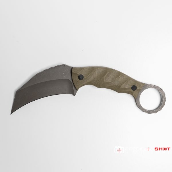 Half Face Blades Karambito, OD green G10, carbon fiber pins - Image 5