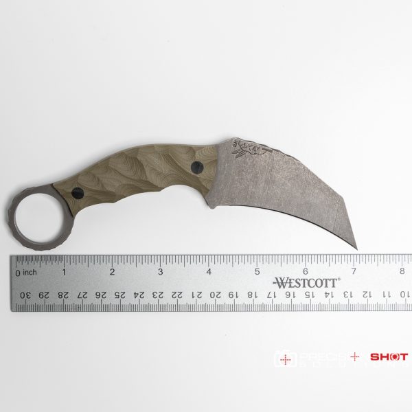 Half Face Blades Karambito, OD green G10, carbon fiber pins - Image 6