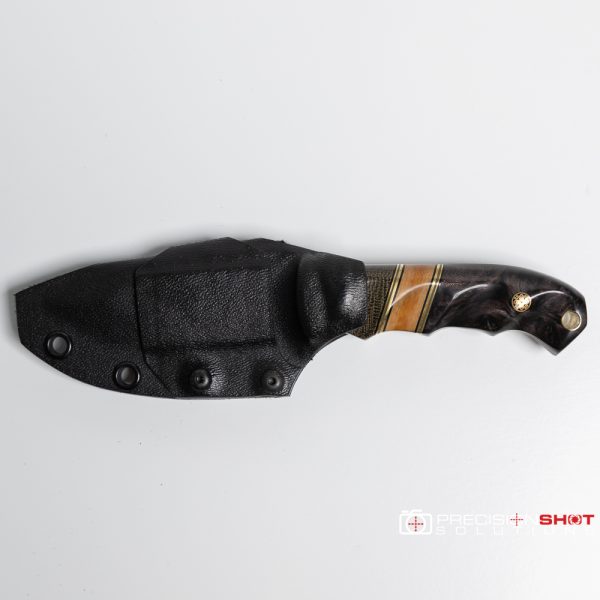 Half Face Blades Disaster Cub, OD green canvas micarta/teak/dyed redwood - Image 2