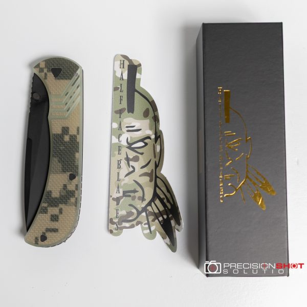 Half Face Blades Cav Folder, Universal Camouflage Pattern (UPC) G10 - Image 6