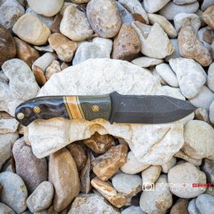 Half Face Blades Disaster Cub OD green micarta/redwood