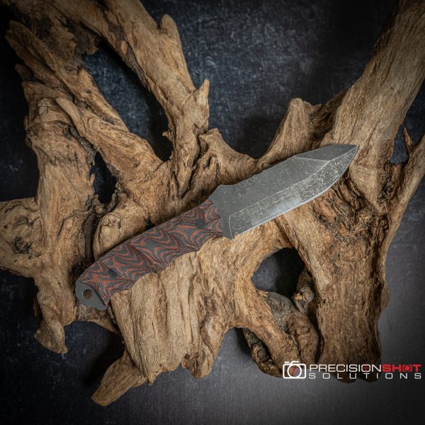 Half Face Blades Disaster Jr Red and Black micarta