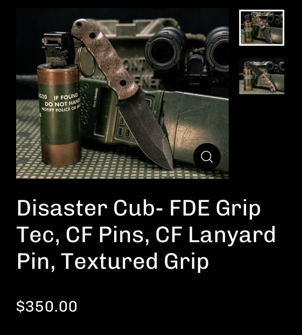 Half Face Blades Disaster Cub, FDE Grip Tec - Image 10