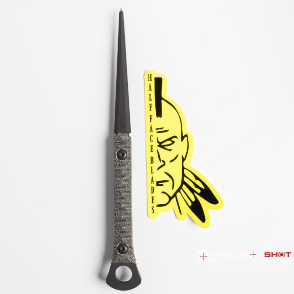 Half Face Blades Cardiac Spike, Black Canvas Micarta - Image 6