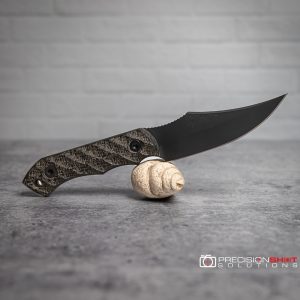 Half Face Blades Red Cloud Black Burlap Micarta