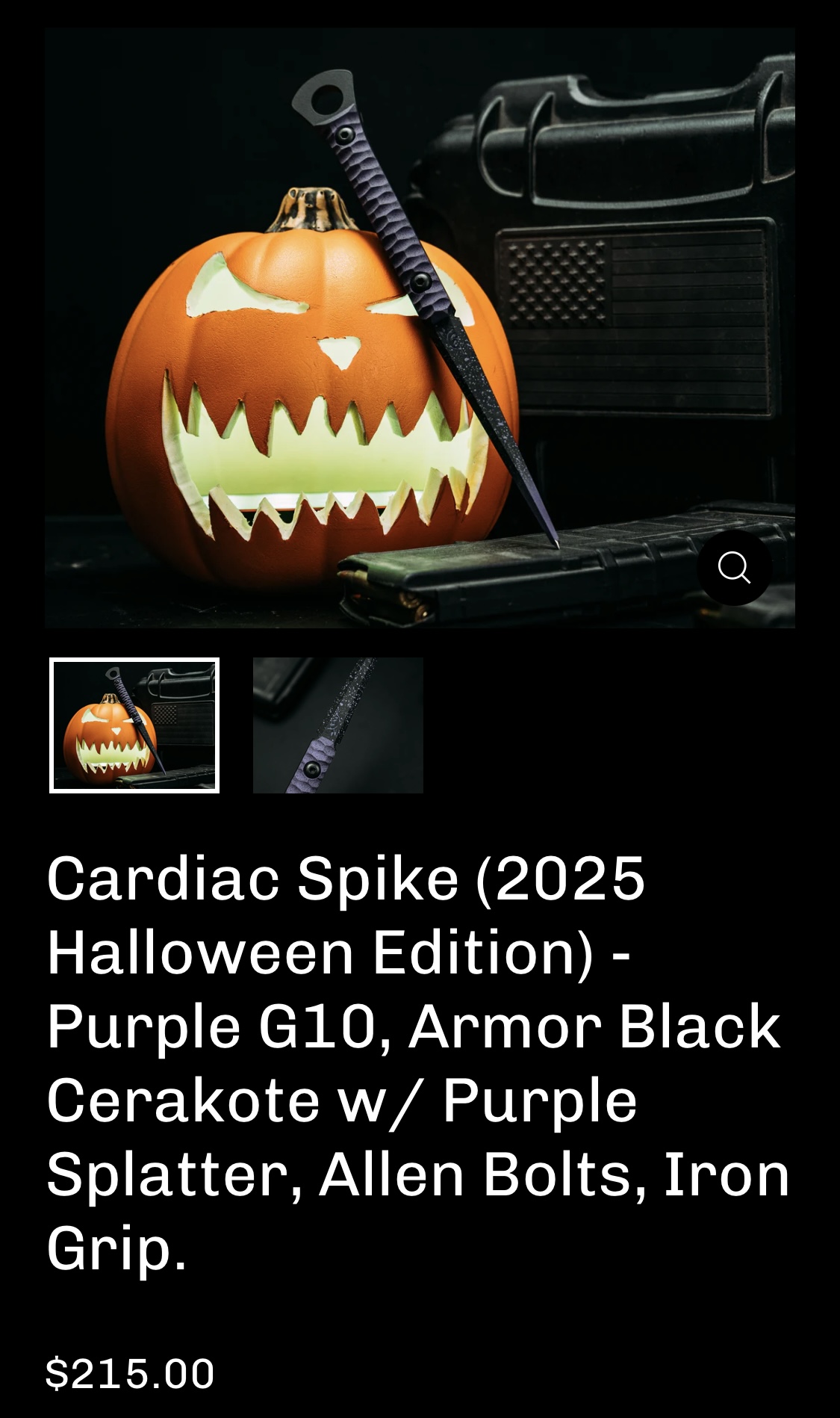 Half Face Blades 2025 Halloween Edition Cardiac Spike, Purple G10 - Image 15