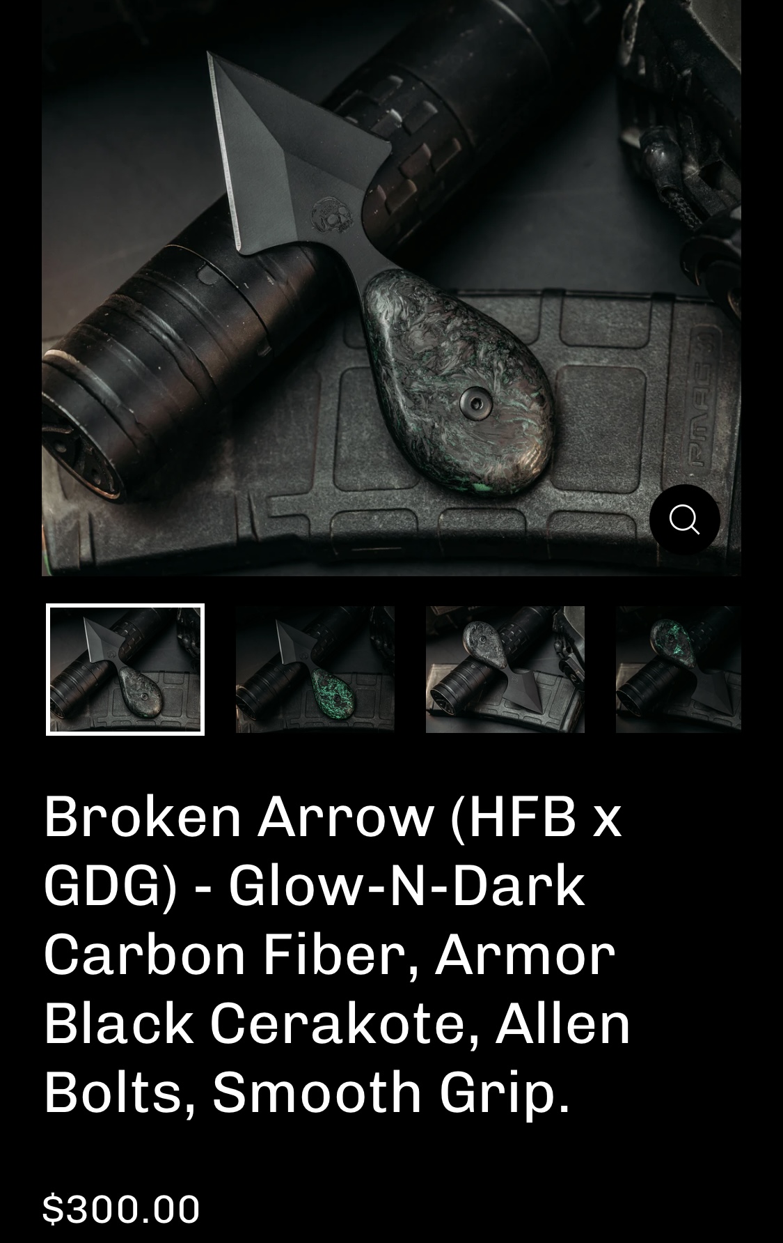 Half Face Blades x Going Dark Gear Broken Arrow, Glow-in-the-dark Carbon Fiber - Image 10